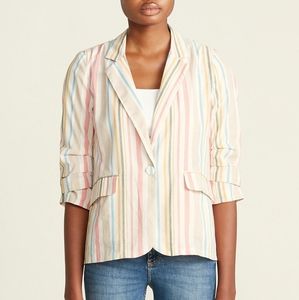 Lush Pastel Vertical Stripe Blazer Spring Size S